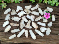 Natural Drusy Snow Finger Crystals x 70 From Albert's Mountain, Lesotho