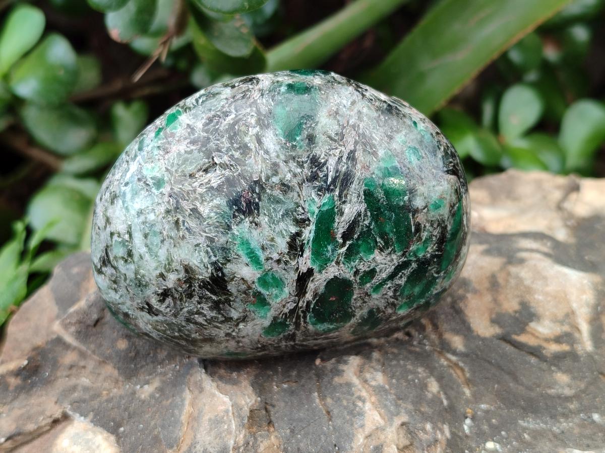 Polished Emerald Mica 'Mutokolite' Free Forms x 6 From Mutoko, Zimbabwe