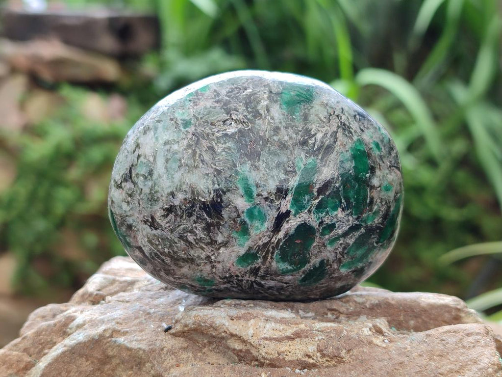 Polished Emerald Mica 'Mutokolite' Free Forms x 6 From Mutoko, Zimbabwe