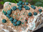Natural Crystalline Ball Malachite And Quartz On Dolomite Specimens x 2 From Mindingi Mine, Kambove, Congo