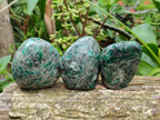 Polished Emerald Mica 'Mutokolite' Standing Free Forms x 6 From Mutoko, Zimbabwe