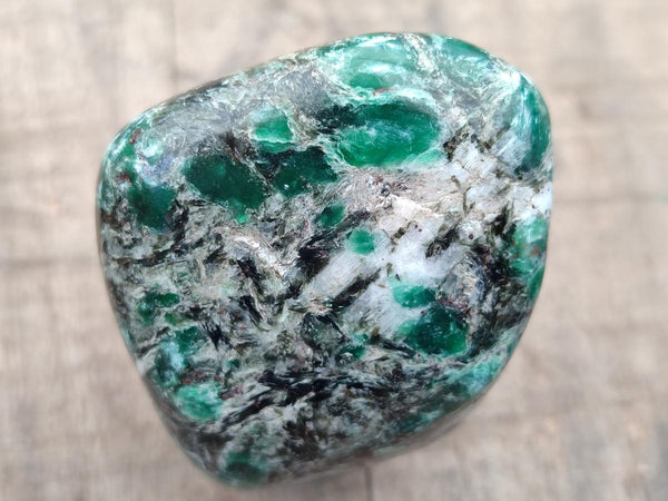 Polished Emerald Mica 'Mutokolite' Standing Free Forms x 6 From Mutoko, Zimbabwe