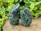 Polished Emerald Mica 'Mutokolite' Standing Free Forms x 6 From Mutoko, Zimbabwe