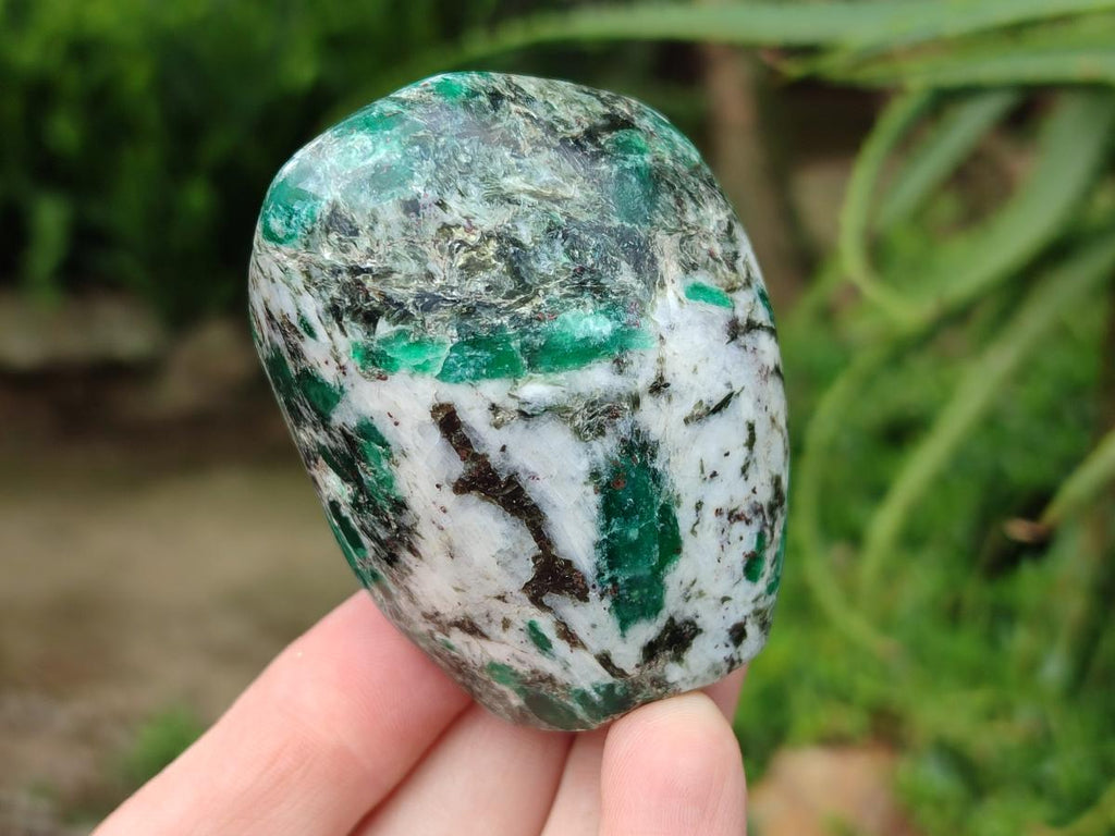 Polished Emerald Mica 'Mutokolite' Standing Free Forms x 6 From Mutoko, Zimbabwe