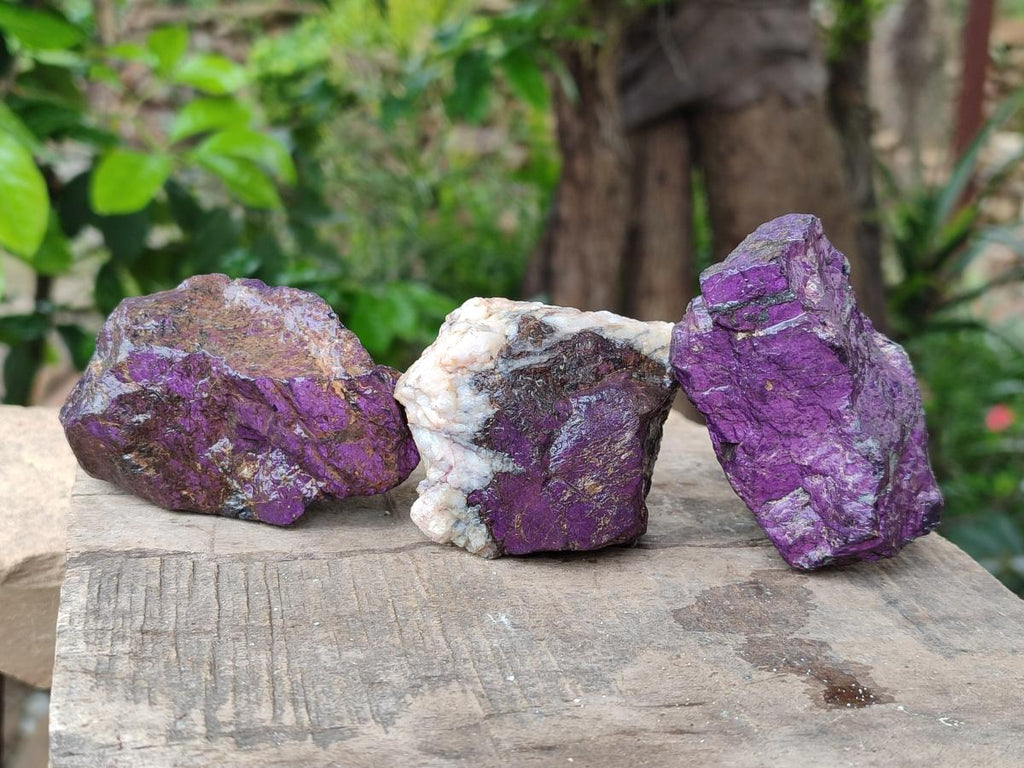 Natural Metallic Purpurite Specimens x 12 From Erongo, Namibia