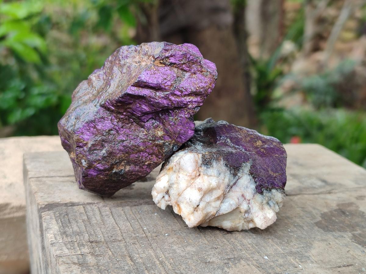 Natural Metallic Purpurite Specimens x 12 From Erongo, Namibia
