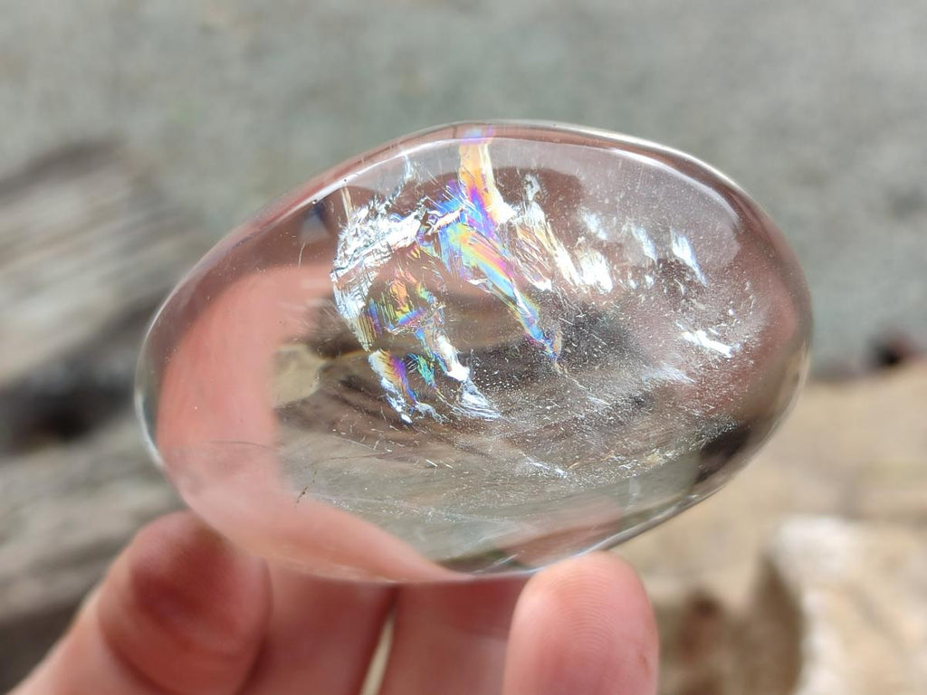 Polished Clear Rock Crystal Galets x 12 From Amoron’i Mania Madagascar