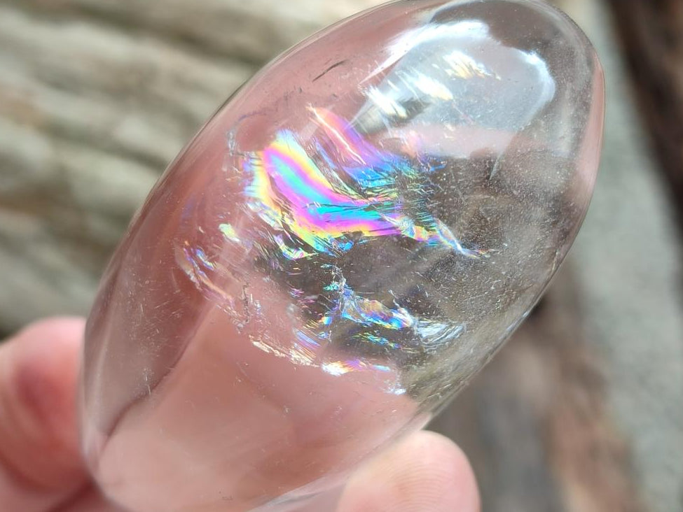 Polished Clear Rock Crystal Galets x 12 From Amoron’i Mania Madagascar