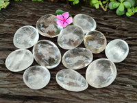 Polished Clear Rock Crystal Galets x 12 From Amoron’i Mania Madagascar