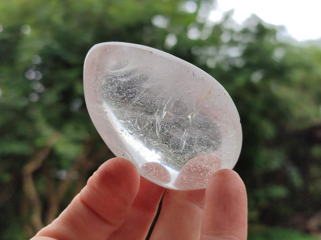 Polished Clear Rock Crystal Galets x 12 From Amoron’i Mania Madagascar