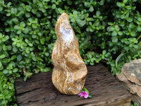 Hand Made Ocean Jasper Flame Carving x 1 From Madagascar