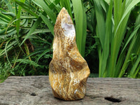 Hand Made Ocean Jasper Flame Carving x 1 From Madagascar