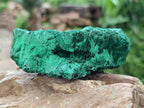 Natural Silky Malachite Specimens x 6 From Kasompe, Congo