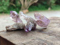 Natural Window Amethyst Crystals x 35 From Chiredzi, Zimbabwe