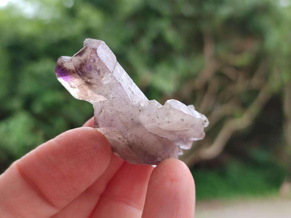 Natural Window Amethyst Crystals x 35 From Chiredzi, Zimbabwe