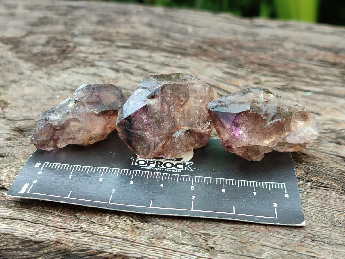 Natural Window Amethyst Crystals x 35 From Chiredzi, Zimbabwe