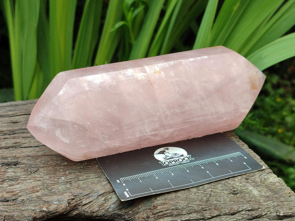 Polished Double Terminated Rose Quartz Crystals x 3 From Madagascar - Toprock Gemstones and Minerals 