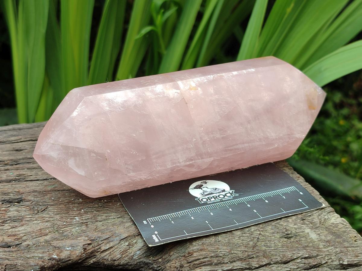 Polished Double Terminated Rose Quartz Crystals x 3 From Madagascar - Toprock Gemstones and Minerals 