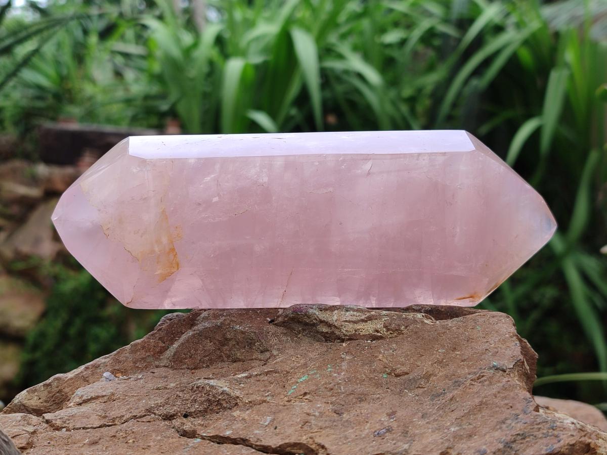 Polished Double Terminated Rose Quartz Crystals x 3 From Madagascar - Toprock Gemstones and Minerals 
