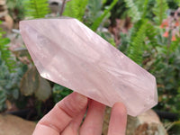 Polished Double Terminated Rose Quartz Crystals x 3 From Madagascar
