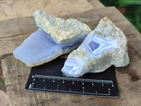 Natural Blue Lace Agate Geode Specimens x 19 From Nsanje, Malawi