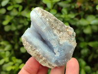 Natural Blue Lace Agate Geode Specimens x 19 From Nsanje, Malawi