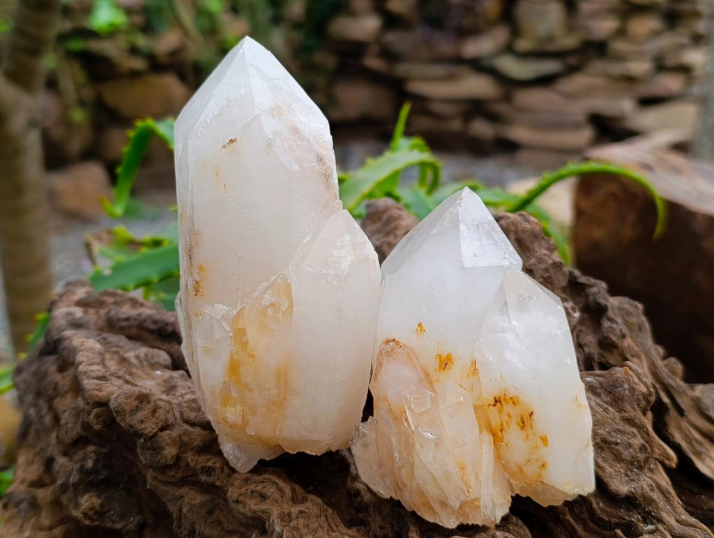 Natural Cascading Candle Quartz Crystals x 6 From Antsirabe, Madagascar