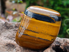 Polished Jumbo Golden Tigers Eye With Banded Iron Stone Free Forms x 4 From Prieska, South Africa