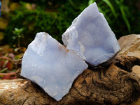 Natural Blue Lace Agate Crystalline Plate Specimens x 6 From Namibia