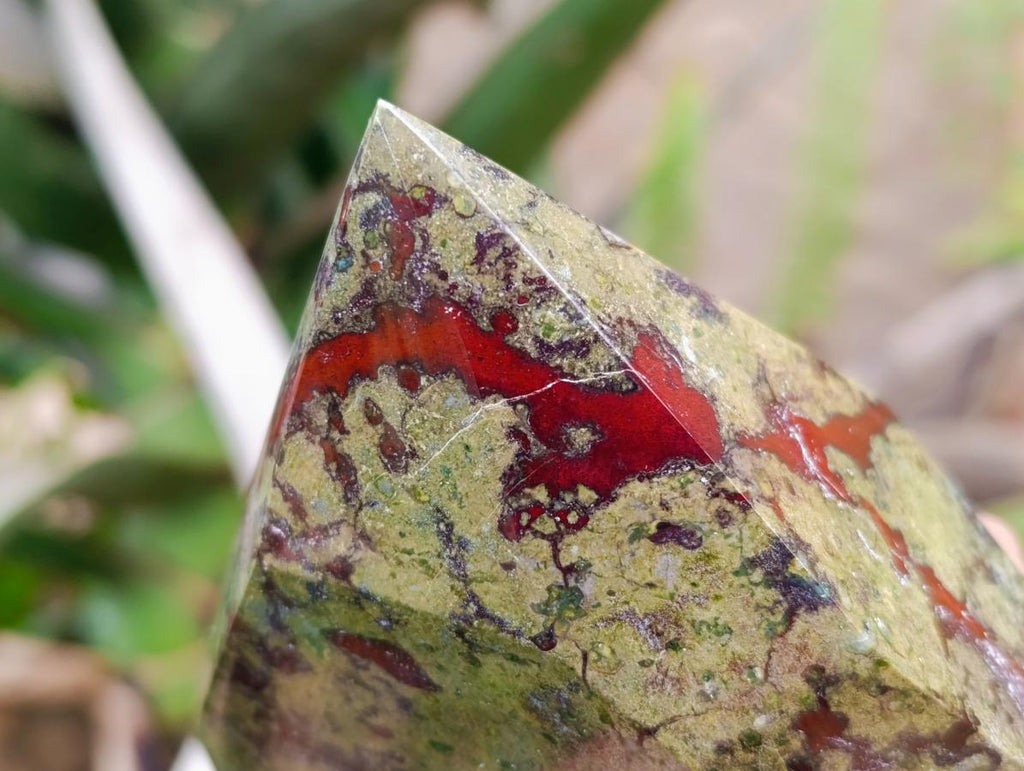 Polished Bastite Dragonsblood Stone Point x 1 From Tshipise, South Africa