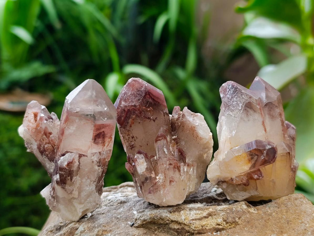 Natural Red Hematoid Quartz Crystals x 24 From Karoi, Zimbabwe