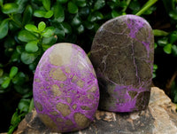 Polished Stichtite Standing Free Forms x 3 From Barberton, South Africa