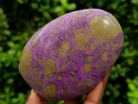 Polished Stichtite Standing Free Forms x 3 From Barberton, South Africa