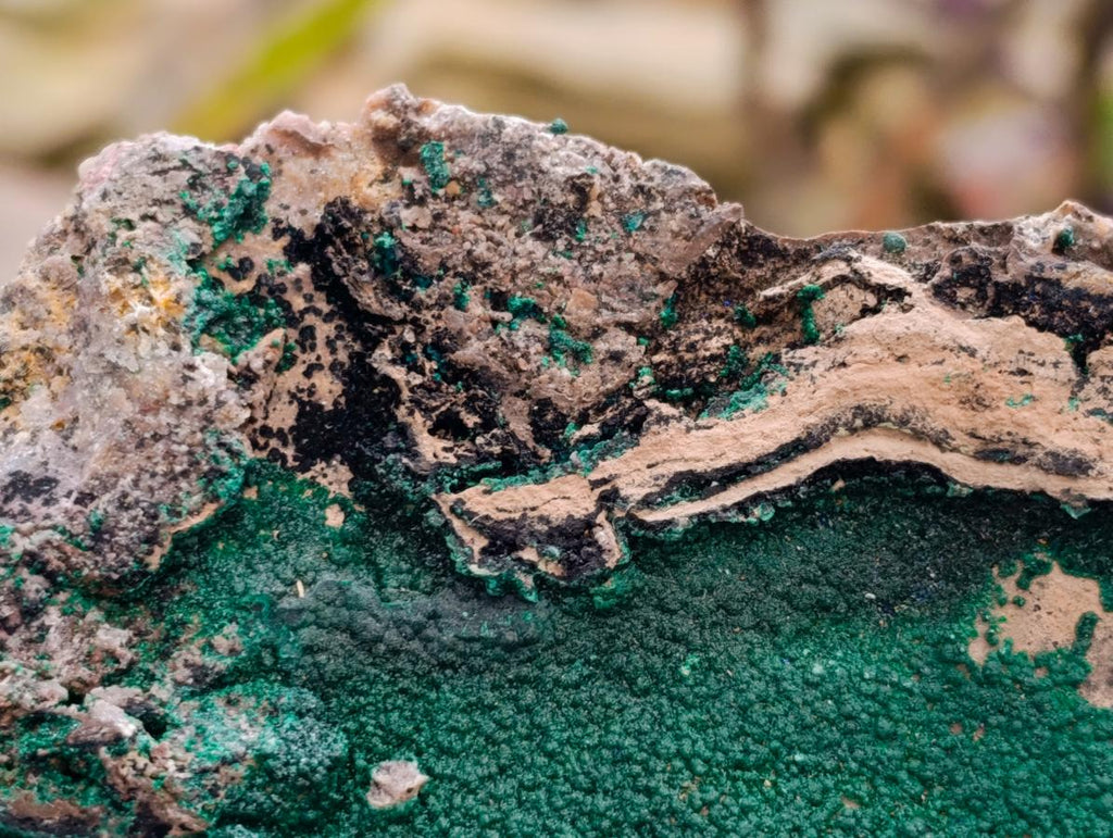 Natural Crystalline Malachite Specimen x 1 From Tenke Fungurume, Congo