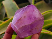 Polished Window Amethyst Crystals x 4 From Akansobe, Madagascar