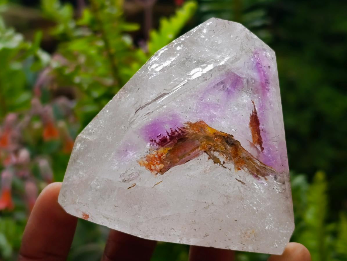 Polished Window Amethyst Crystals x 4 From Akansobe, Madagascar