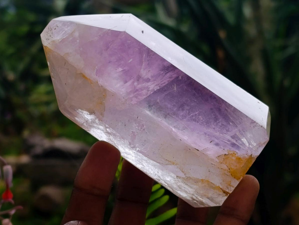 Polished Window Amethyst Crystals x 4 From Akansobe, Madagascar