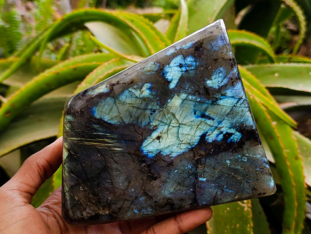 Polished Labradorite Standing Free Form x 1 From Tulear, Madagascar