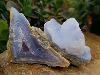 Natural Blue Lace Agate Geode Specimens x 21 From Nsanje, Malawi