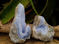 Natural Blue Lace Agate Geode Specimens x 21 From Nsanje, Malawi