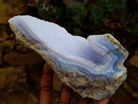 Natural Blue Lace Agate Geode Specimens x 21 From Nsanje, Malawi
