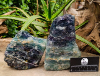 Natural Watermelon Fluorite Cobbed Specimens x 3 From Uis, Namibia