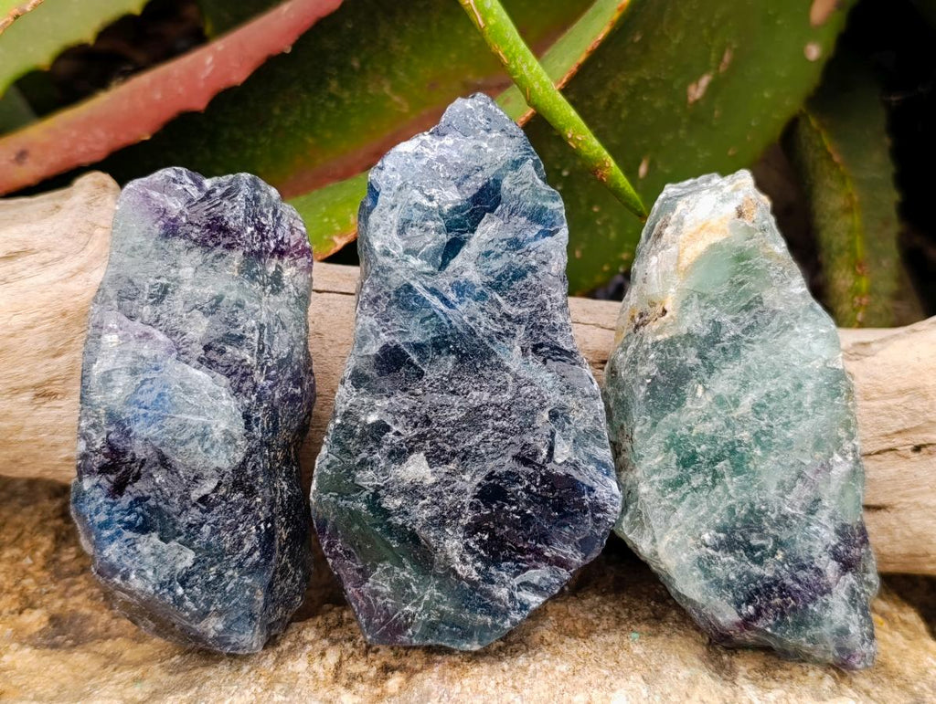 Natural Watermelon Fluorite Cobbed Specimens x 12 From Uis, Namibia
