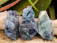 Natural Watermelon Fluorite Cobbed Specimens x 12 From Uis, Namibia