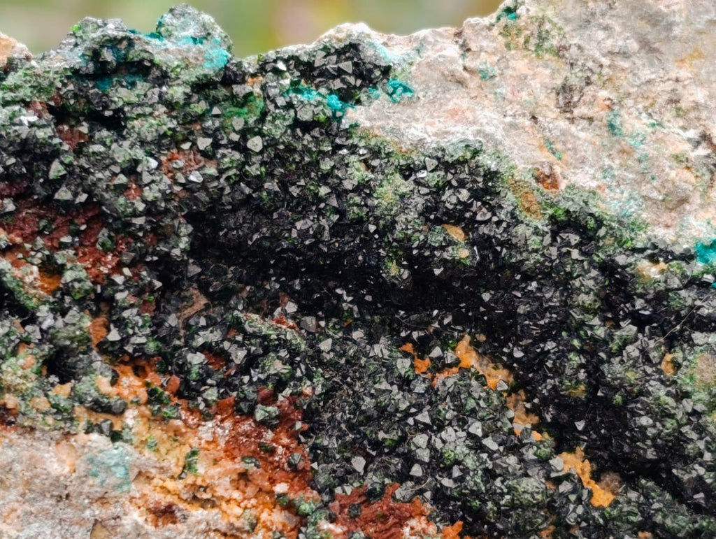 Natural Libethenite Crystals On Dolomite Matrix Specimens x 2 From Shituru, Congo