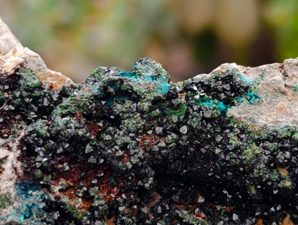 Natural Libethenite Crystals On Dolomite Matrix Specimens x 2 From Shituru, Congo
