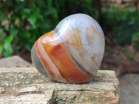 Polished Polychrome Jasper Hearts x 5 From NW Coast, Madagascar