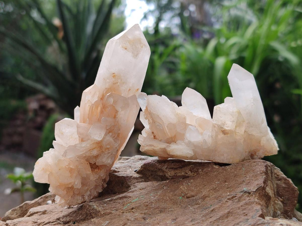 Natural Cascading Candle Quartz Clusters x 12 From Antsirabe, Madagascar