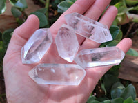 Polished Double Terminated Clear Quartz Crystals x 12 From Madagascar