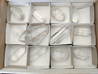 Polished Double Terminated Clear Quartz Crystals x 12 From Madagascar
